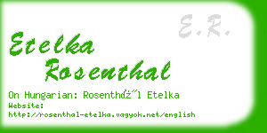 etelka rosenthal business card